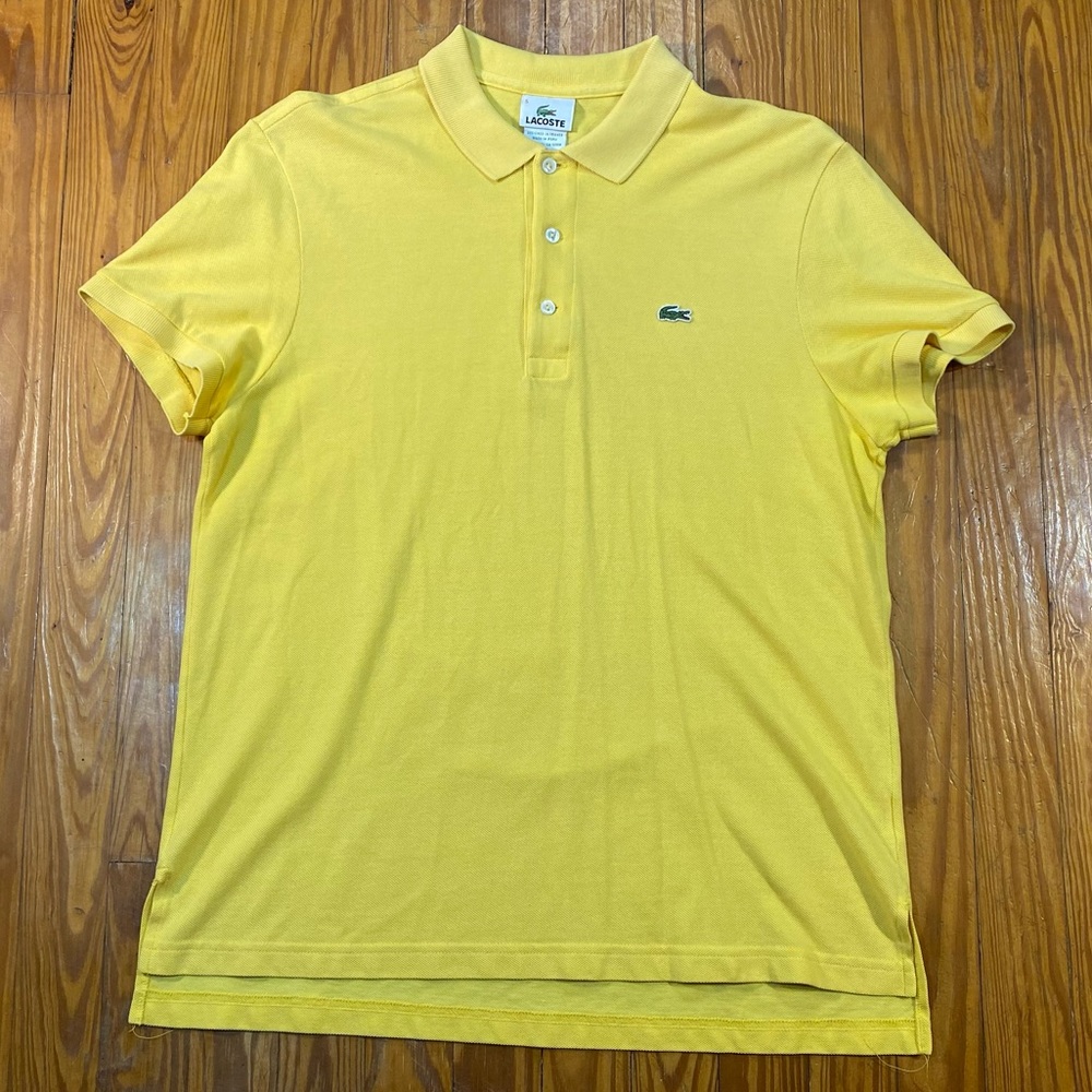 Lacoste Short Sleeve Polo Shirt 5 Yellow